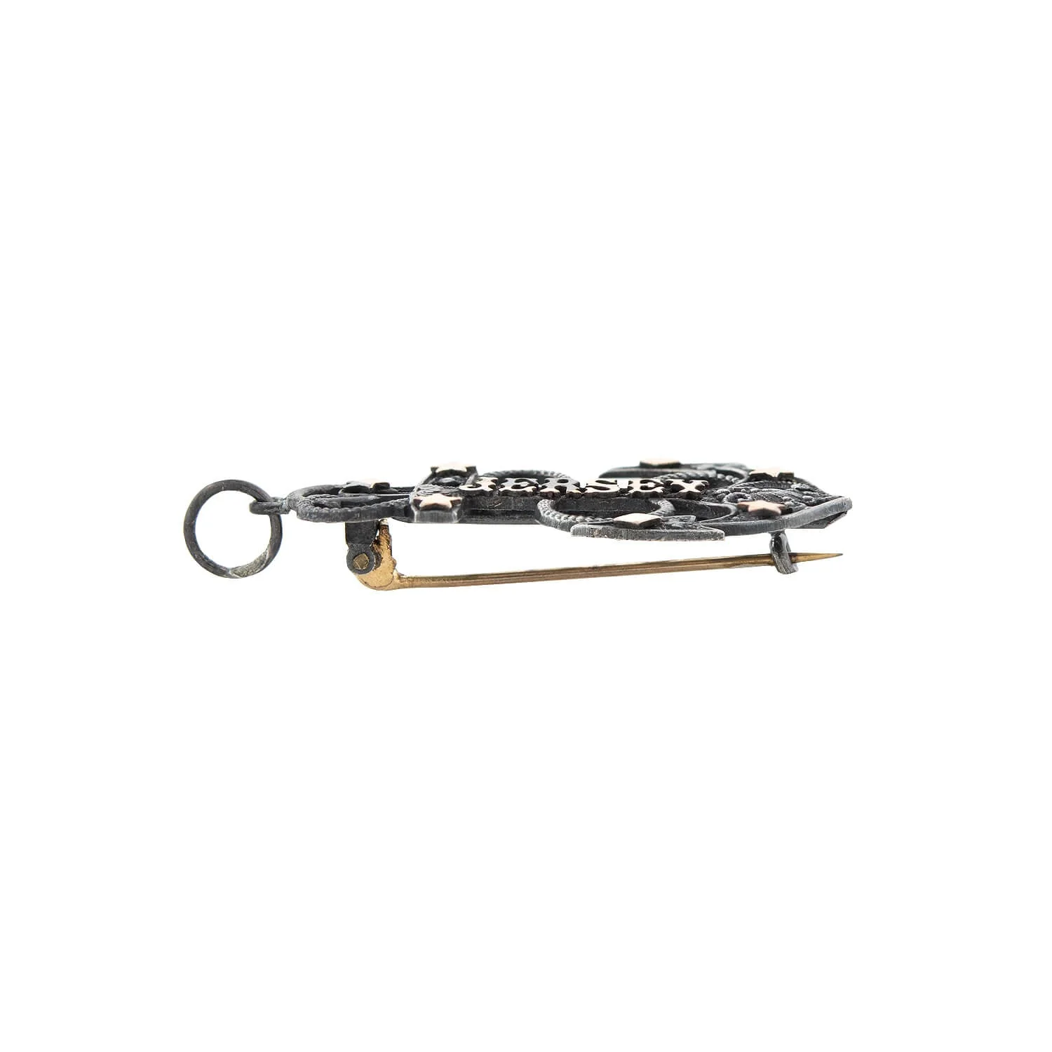 Victorian Gunmetal + Gold Wash "JERSEY" Anchor Pin/Pendant - Image 2
