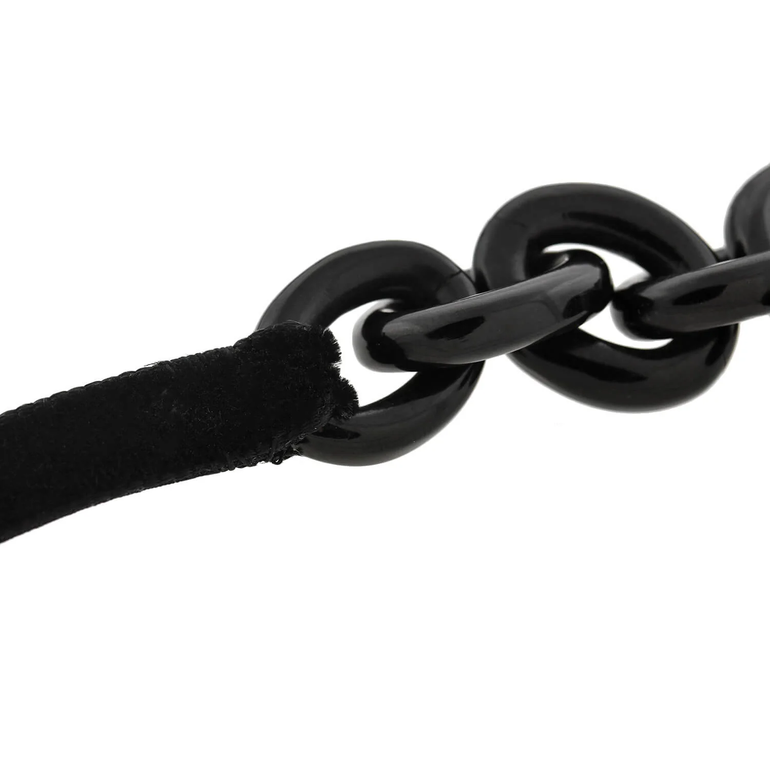 Victorian Jet Large Interlocking Link + Ball Festoon Adjustable Necklace 16"+ - Image 5