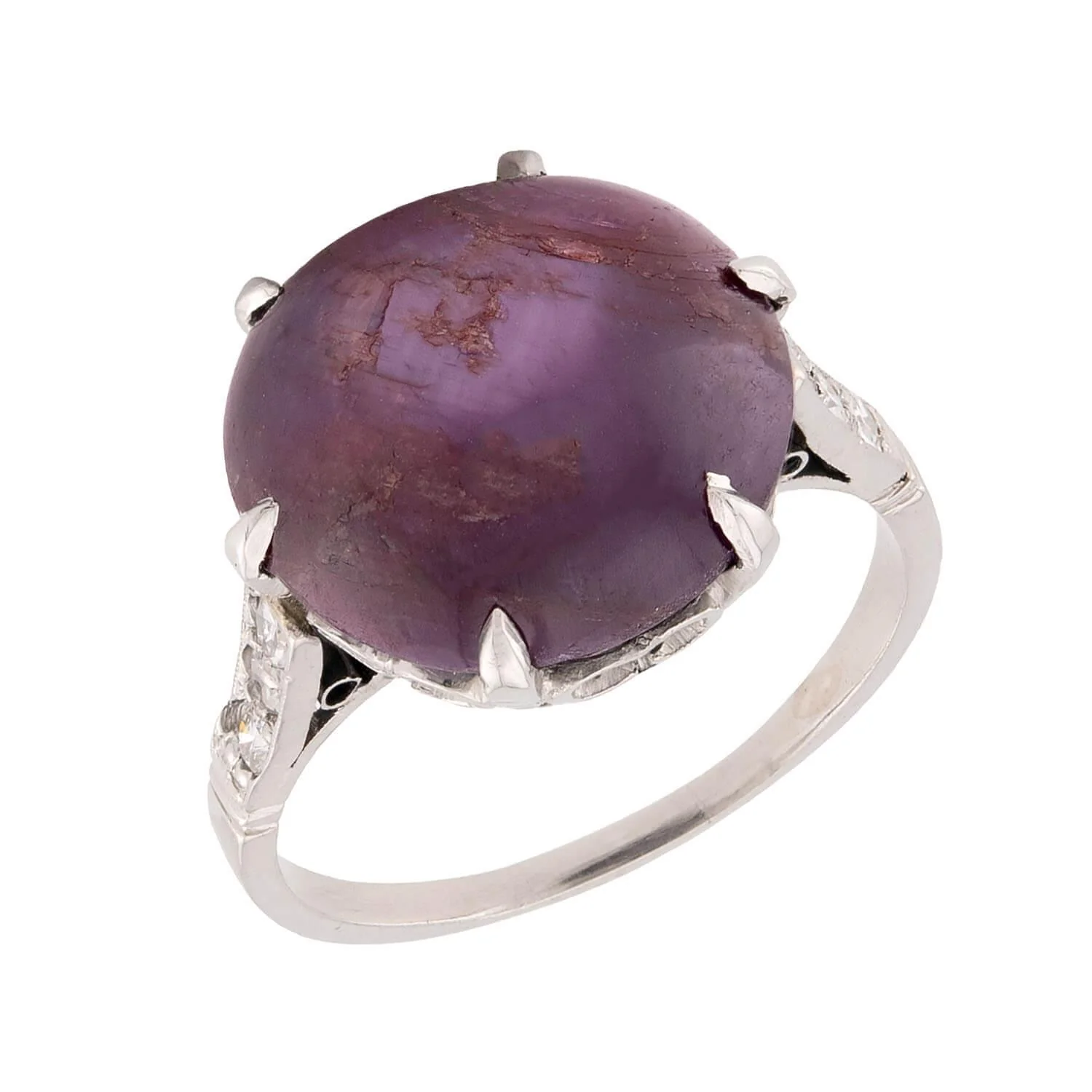 Victorian Platinum Ruby & Diamond Ring