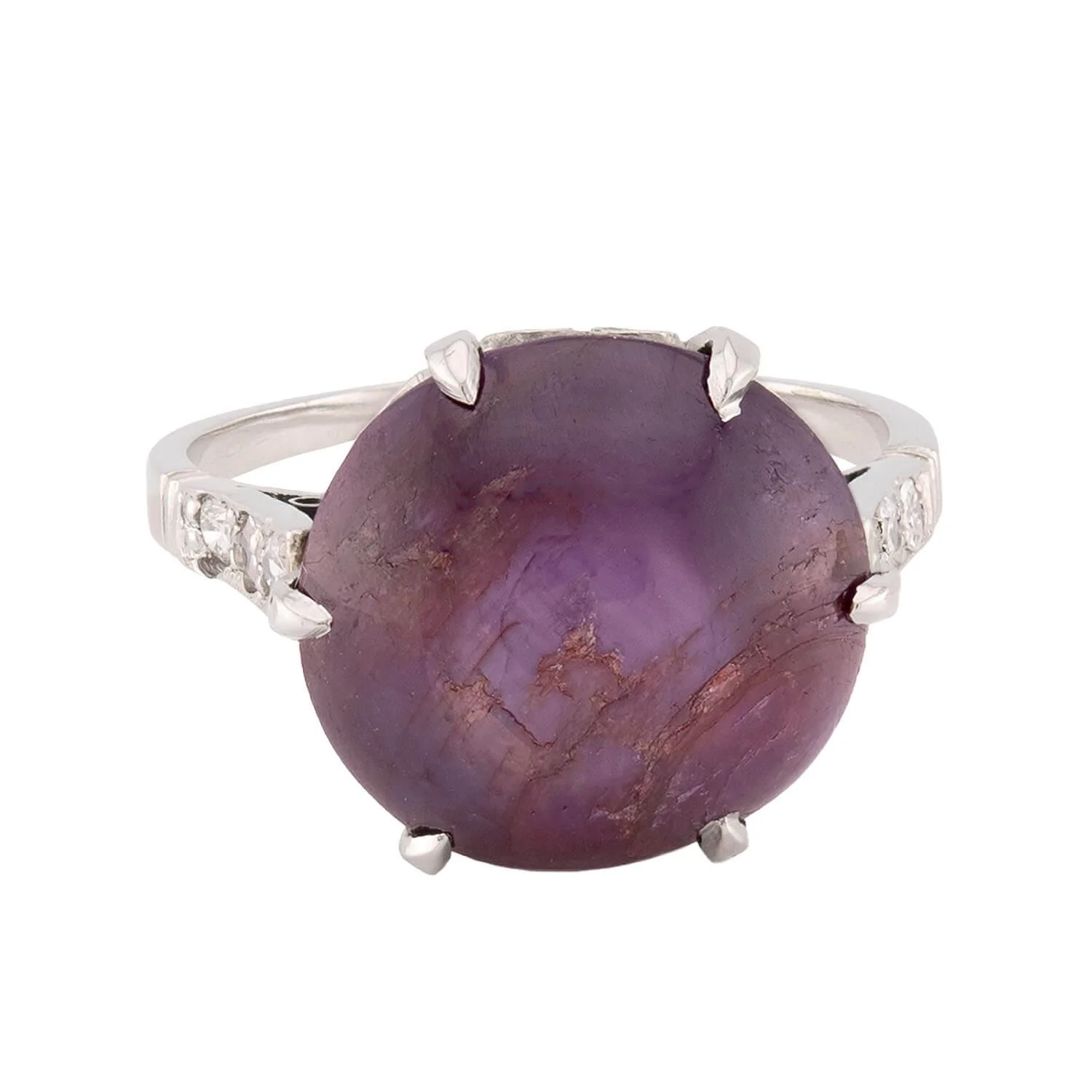 Victorian Platinum Ruby & Diamond Ring - Image 2