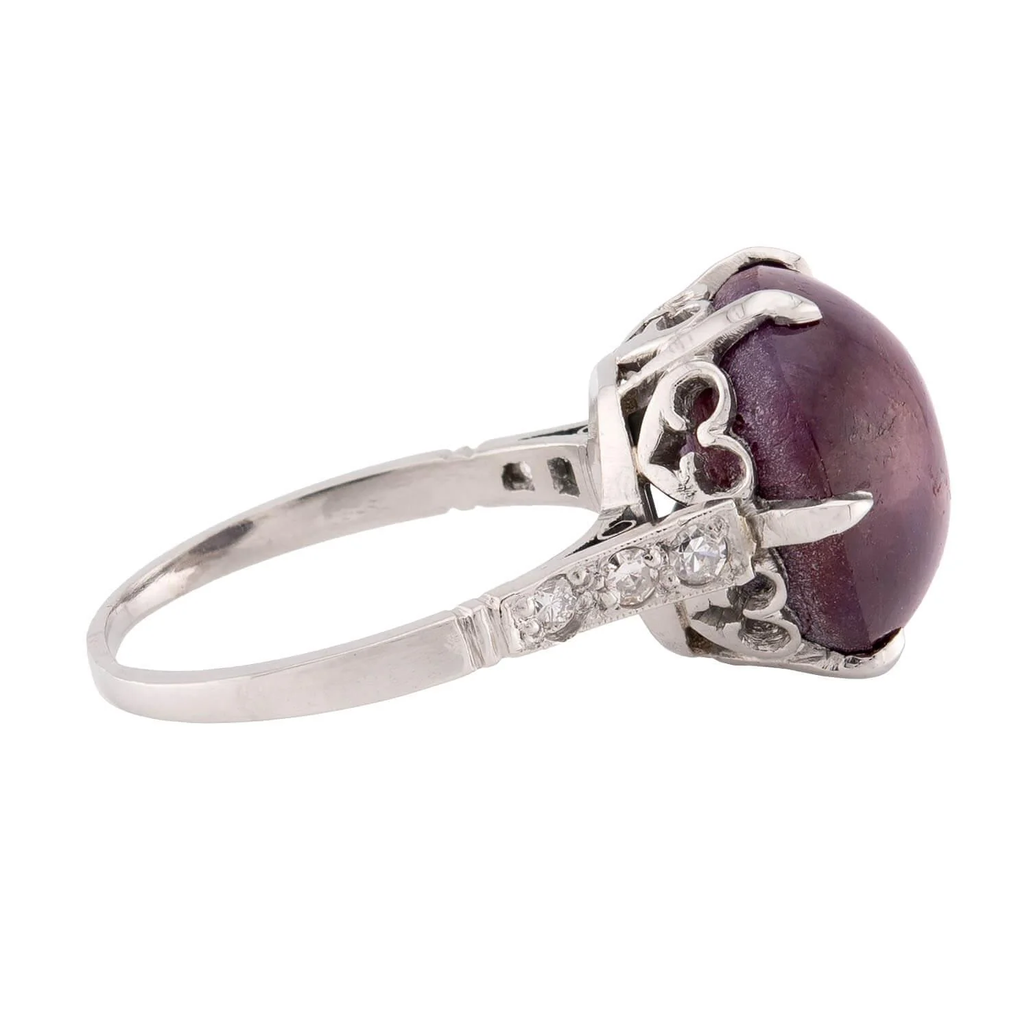 Victorian Platinum Ruby & Diamond Ring - Image 3