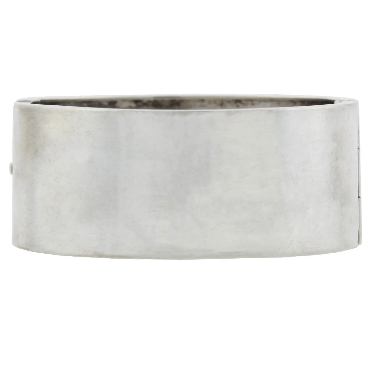 Victorian Sterling/9kt Mixed Metals "Souvenir" Floral Bangle Bracelet - Image 3