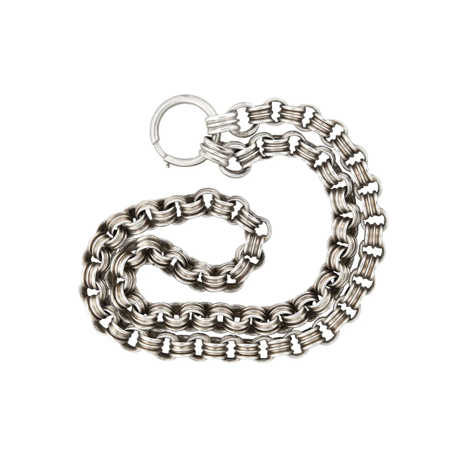 Victorian Sterling Link Chain Necklace 16.25" - Image 4