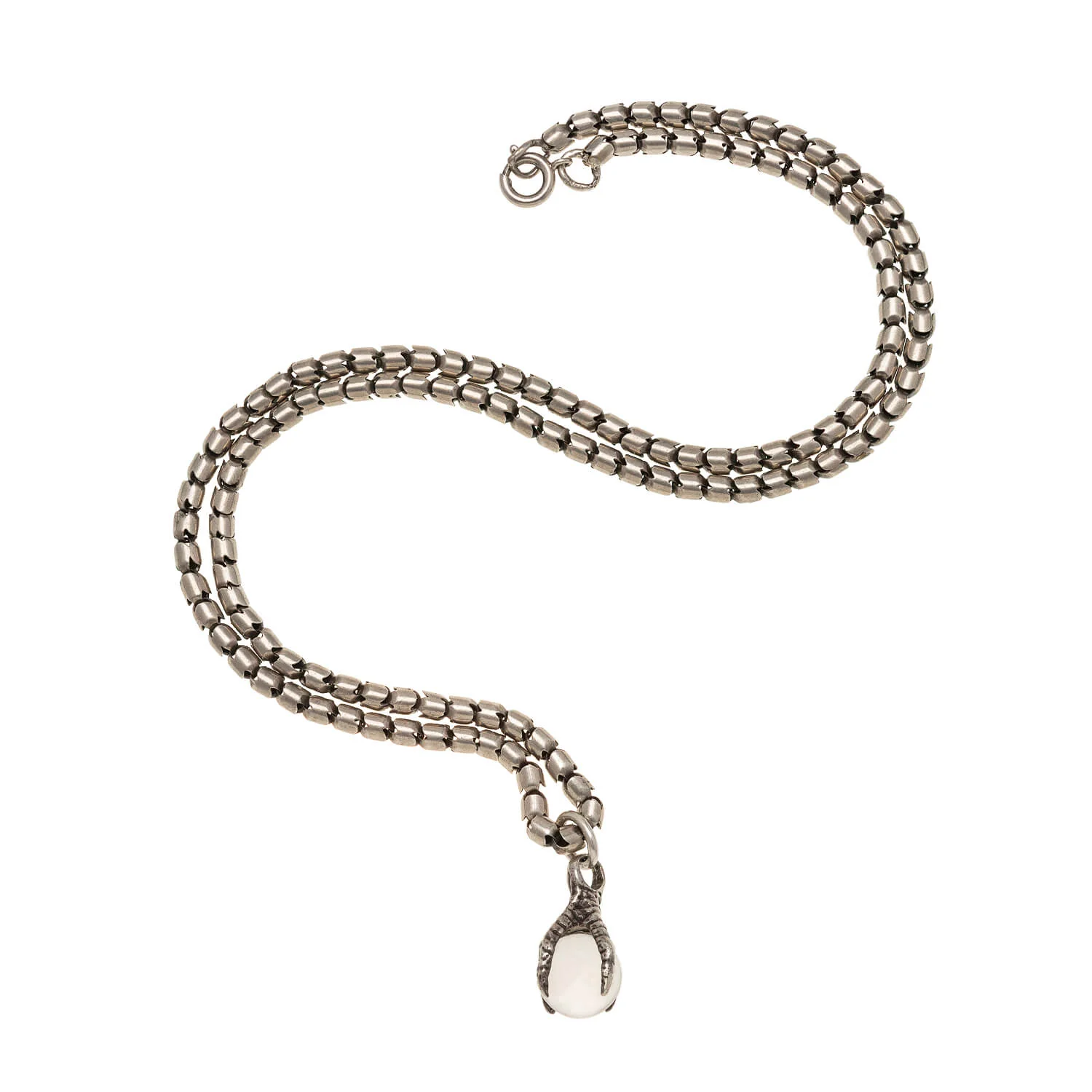 Victorian Sterling Pools of Light Claw Pendant Necklace - Image 2