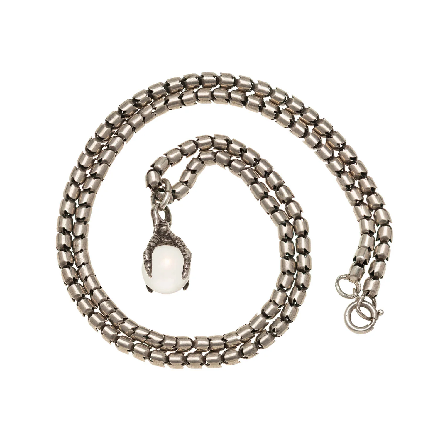 Victorian Sterling Pools of Light Claw Pendant Necklace - Image 4