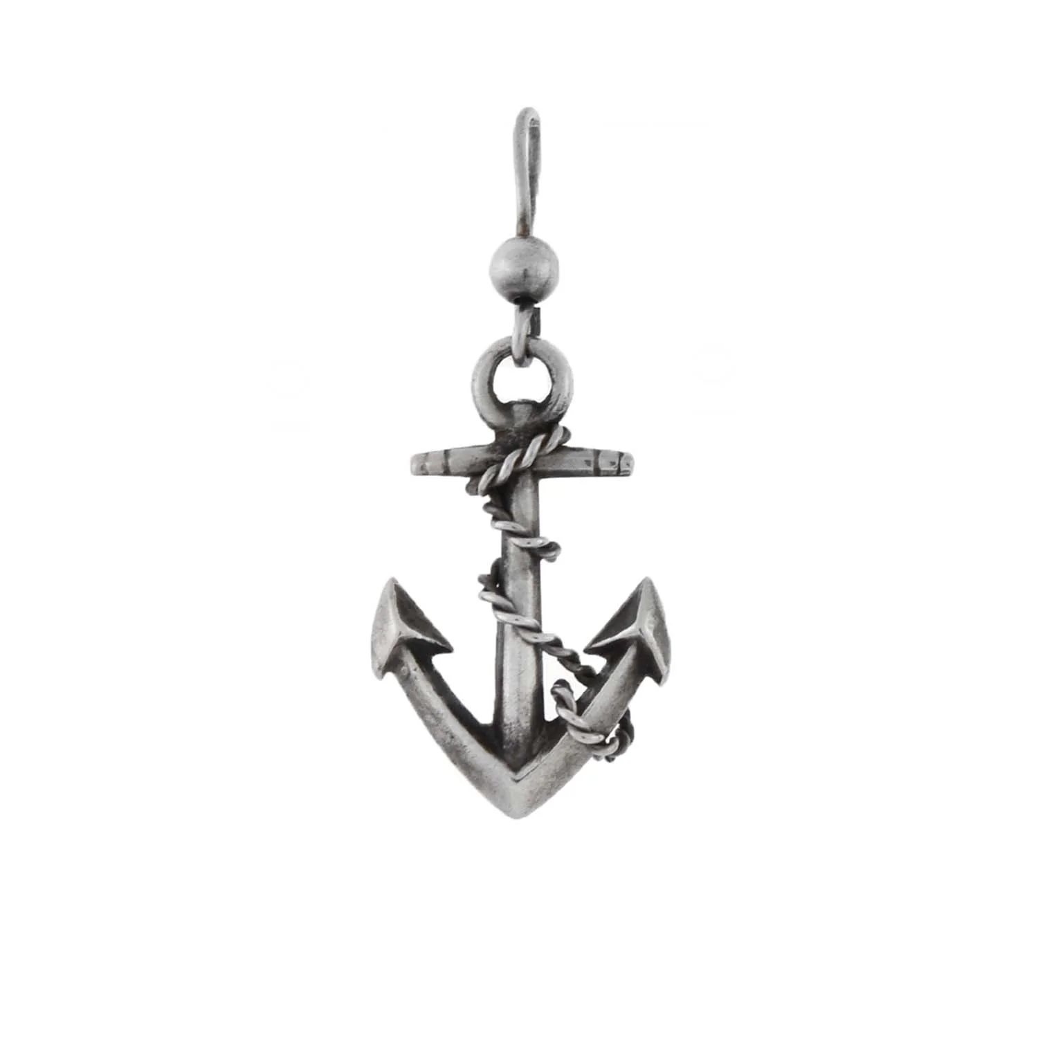 Victorian Sterling Silver Anchor Link Dangling Earrings - Image 2
