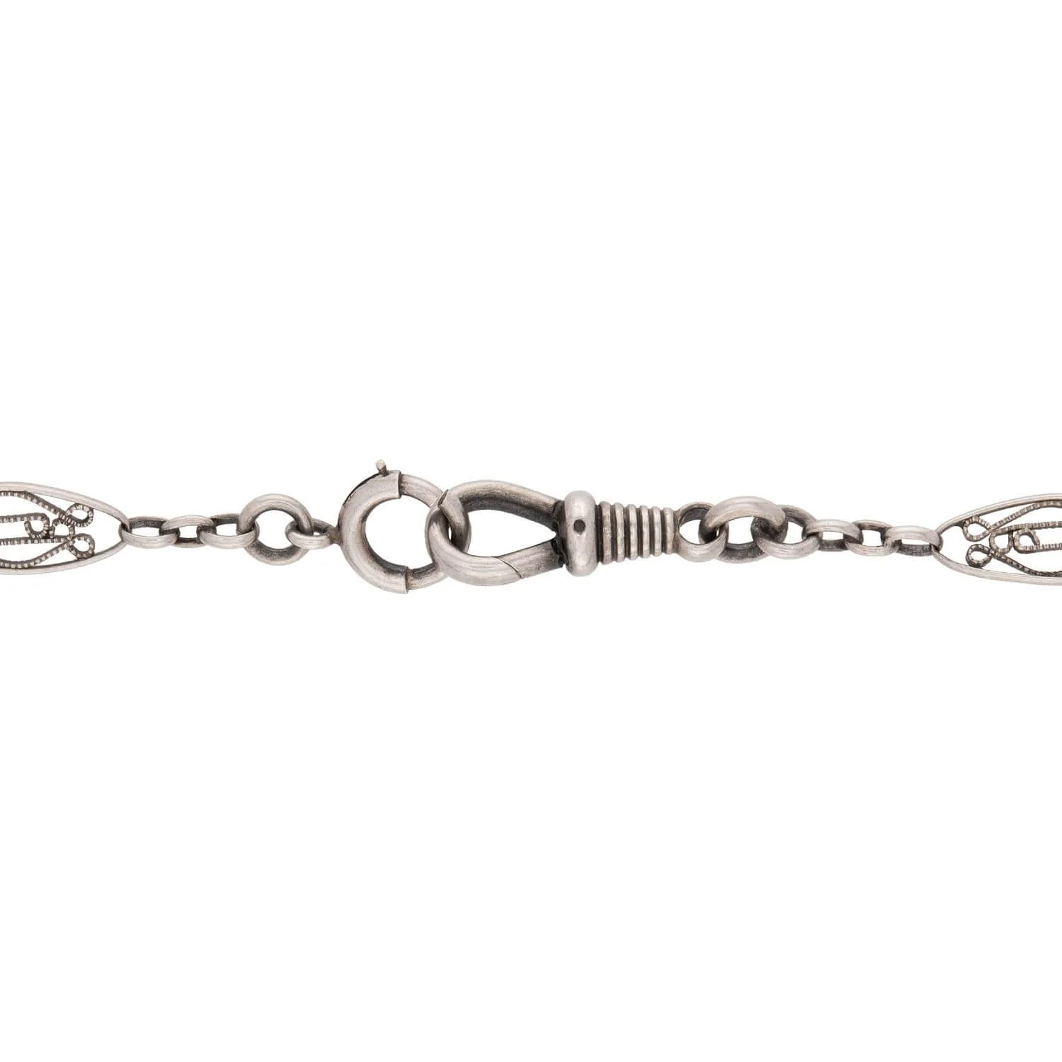 Victorian Sterling Silver Chain 52" - Image 5