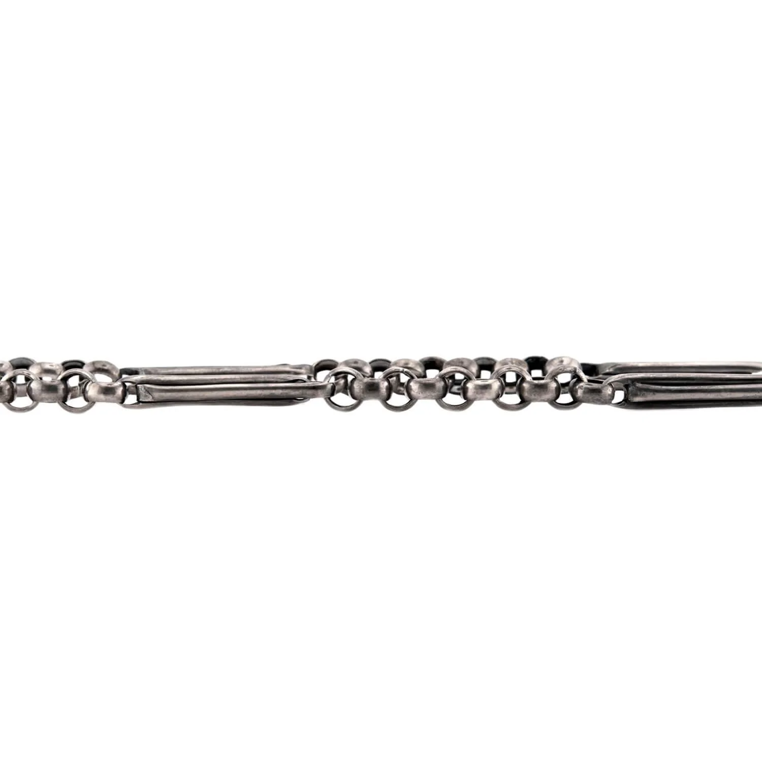 Victorian Sterling Silver Chain 56" - Image 2