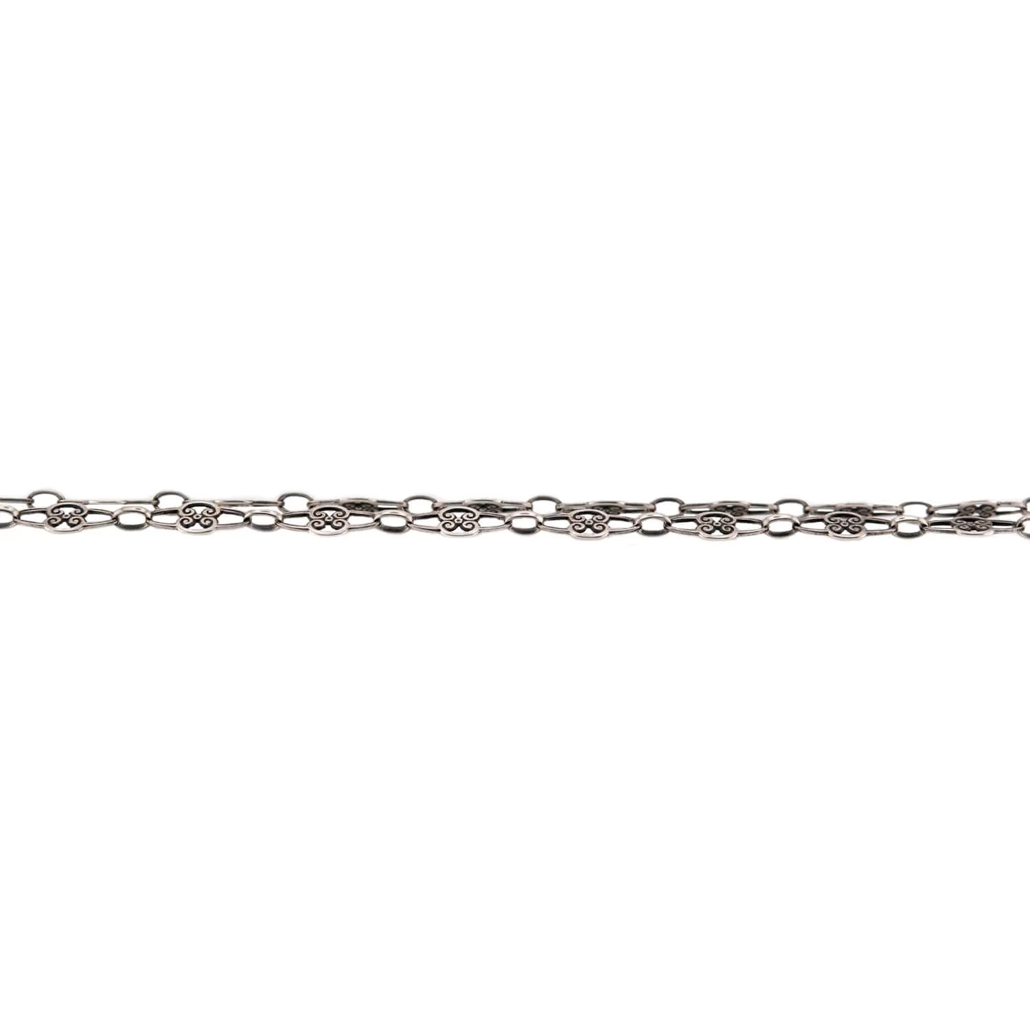 Victorian Sterling Silver Chain 60" - Image 2