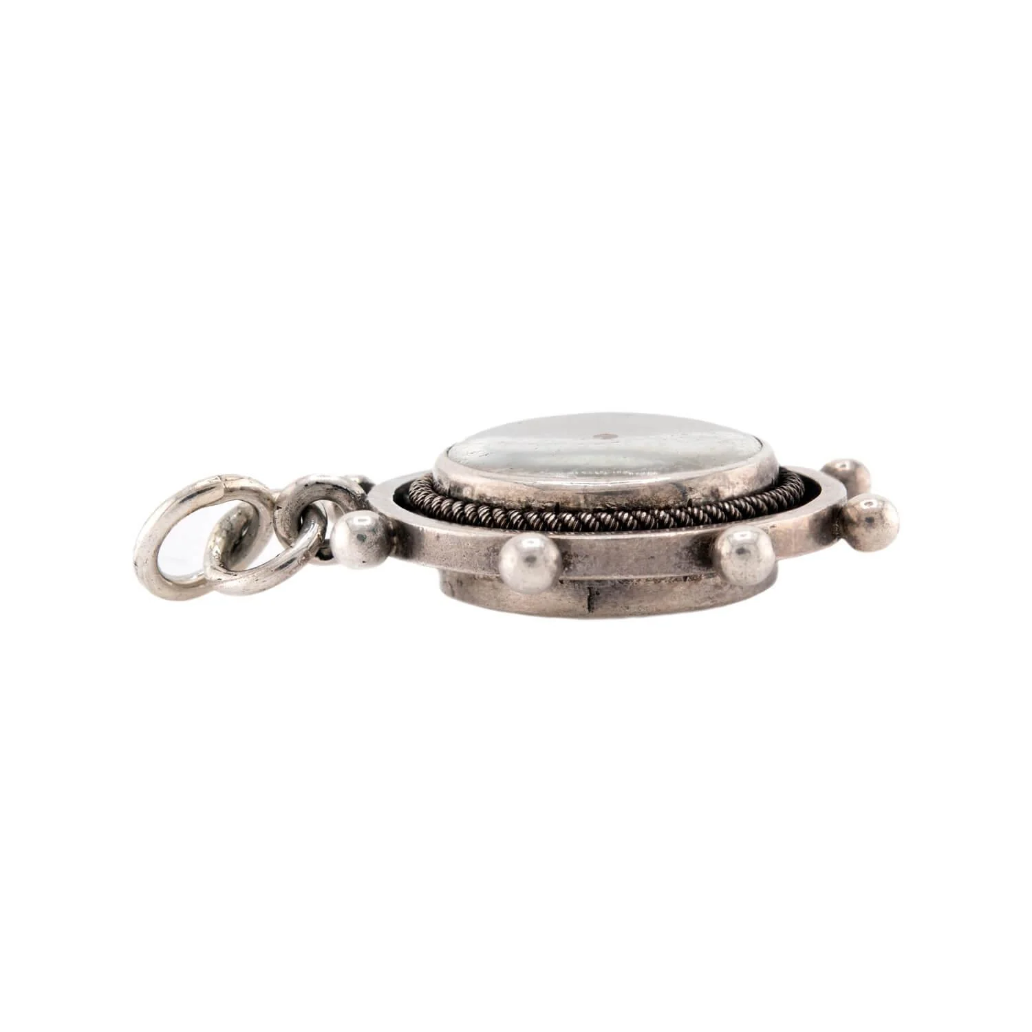 Victorian Sterling Silver Compass Wheel-Motif Pendant/Charm - Image 2