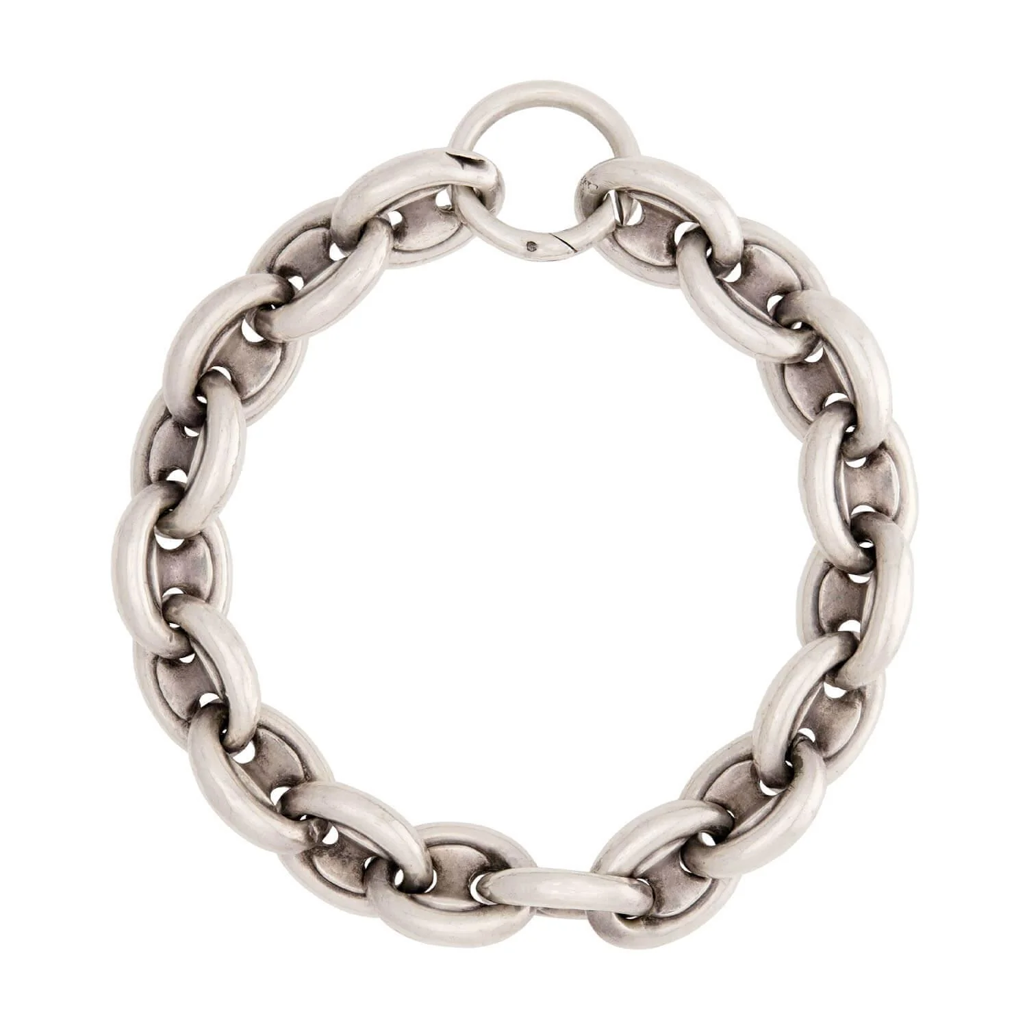 Victorian Sterling Silver "Gucci Link" Bracelet - Image 3