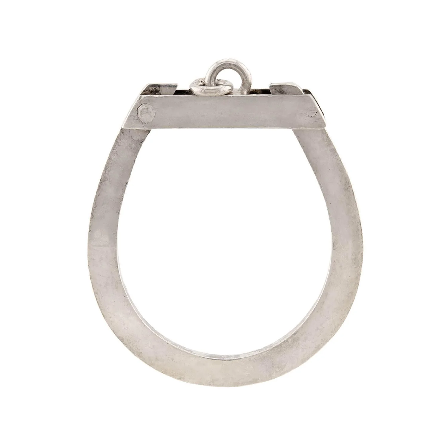 Victorian Sterling Silver Hinged Horseshoe Pendant - Image 3