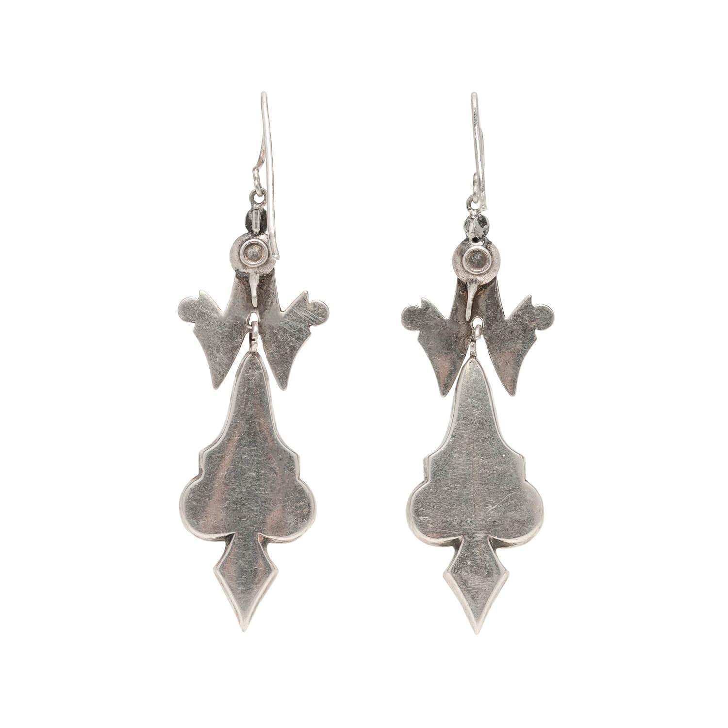 Victorian Sterling Silver & Scottish Agate Earrings - Image 3
