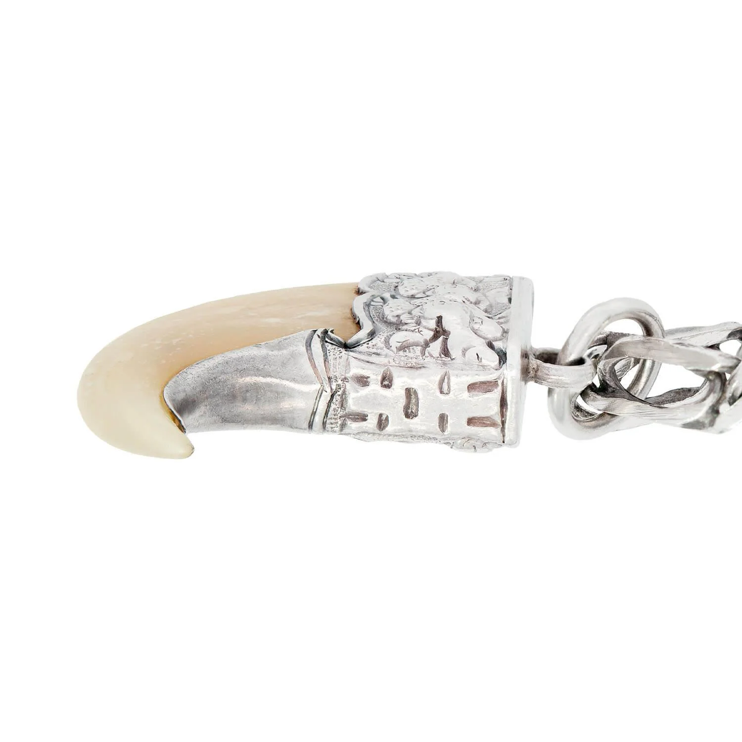 Victorian Sterling Silver Tiger Claw Bracelet - Image 3