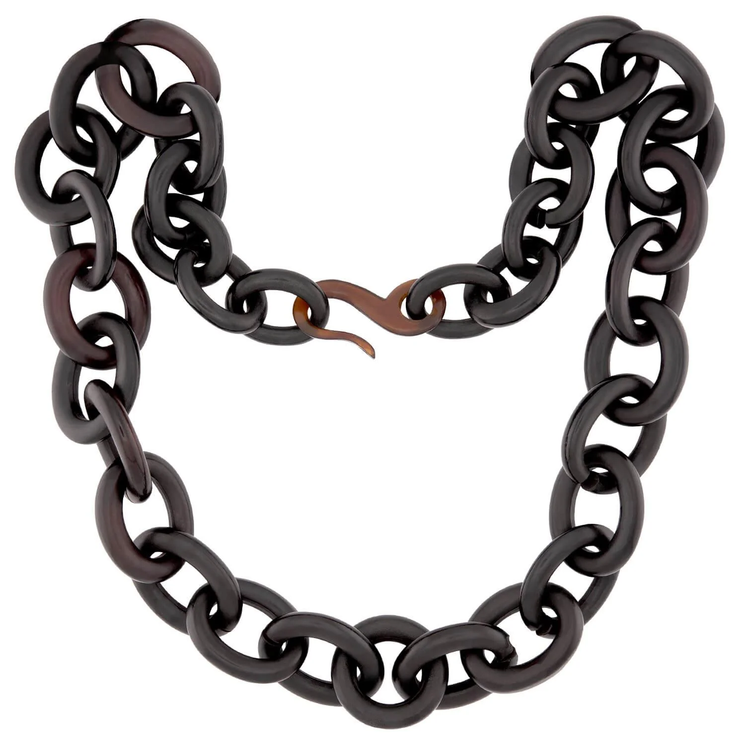 Victorian Tortoise Shell Link Necklace - Image 2