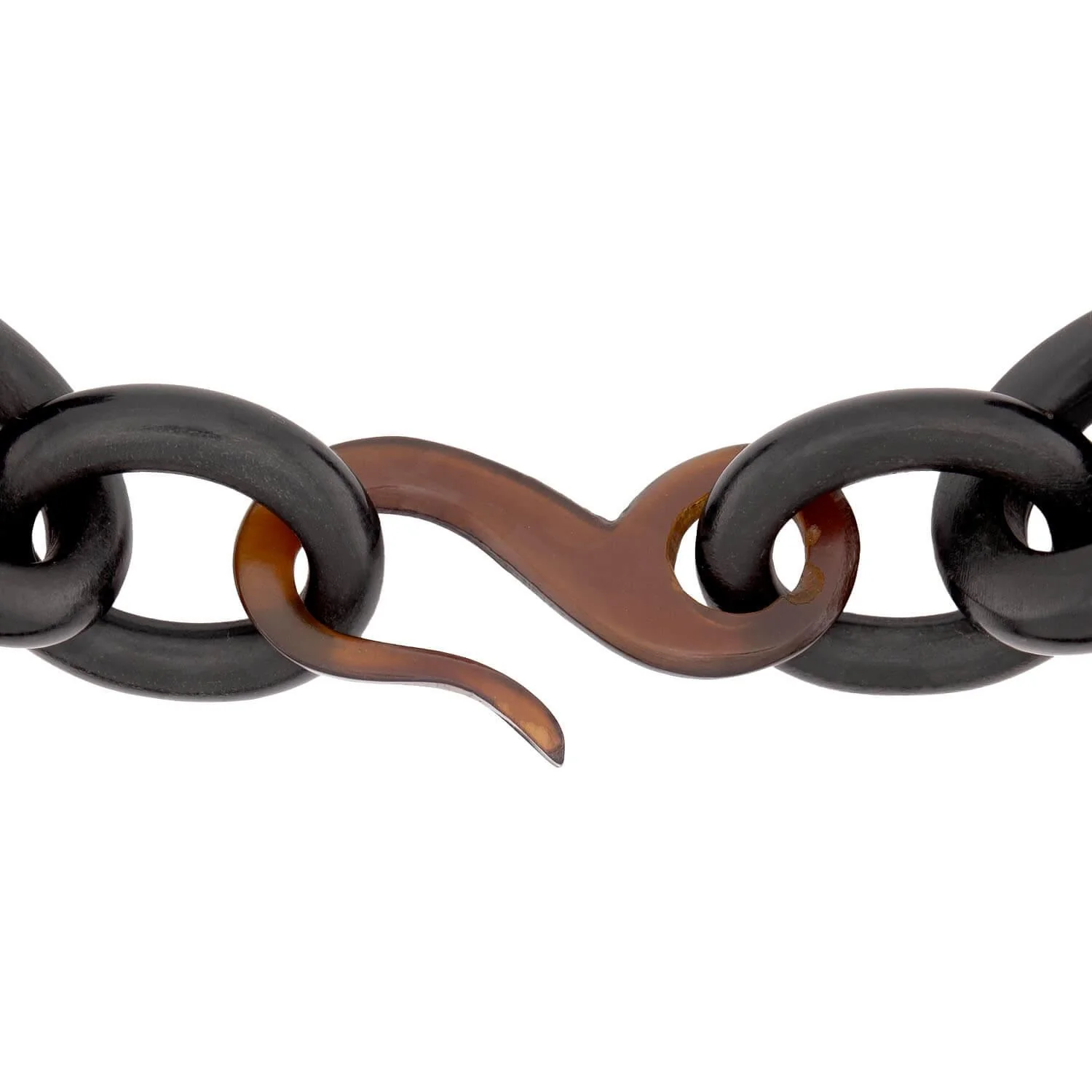 Victorian Tortoise Shell Link Necklace - Image 4