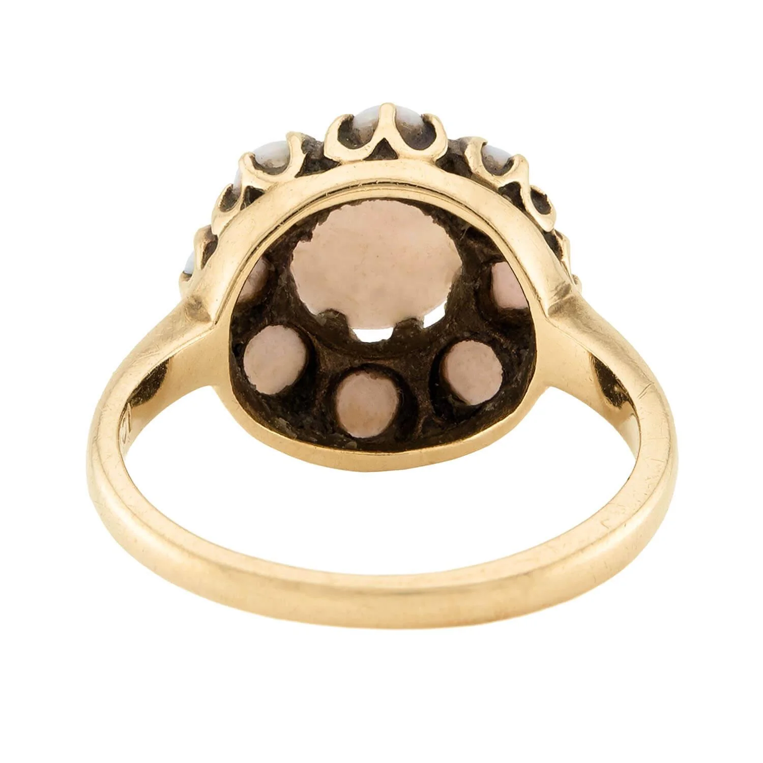 Vintage 10k Opal Cluster Ring - Image 5