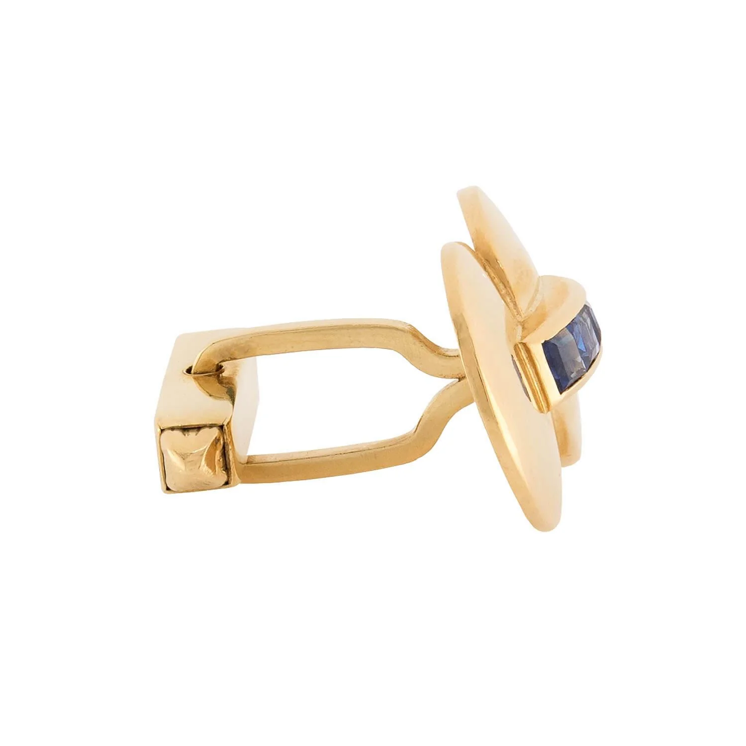 Vintage 14k Sapphire Cufflinks - Image 2