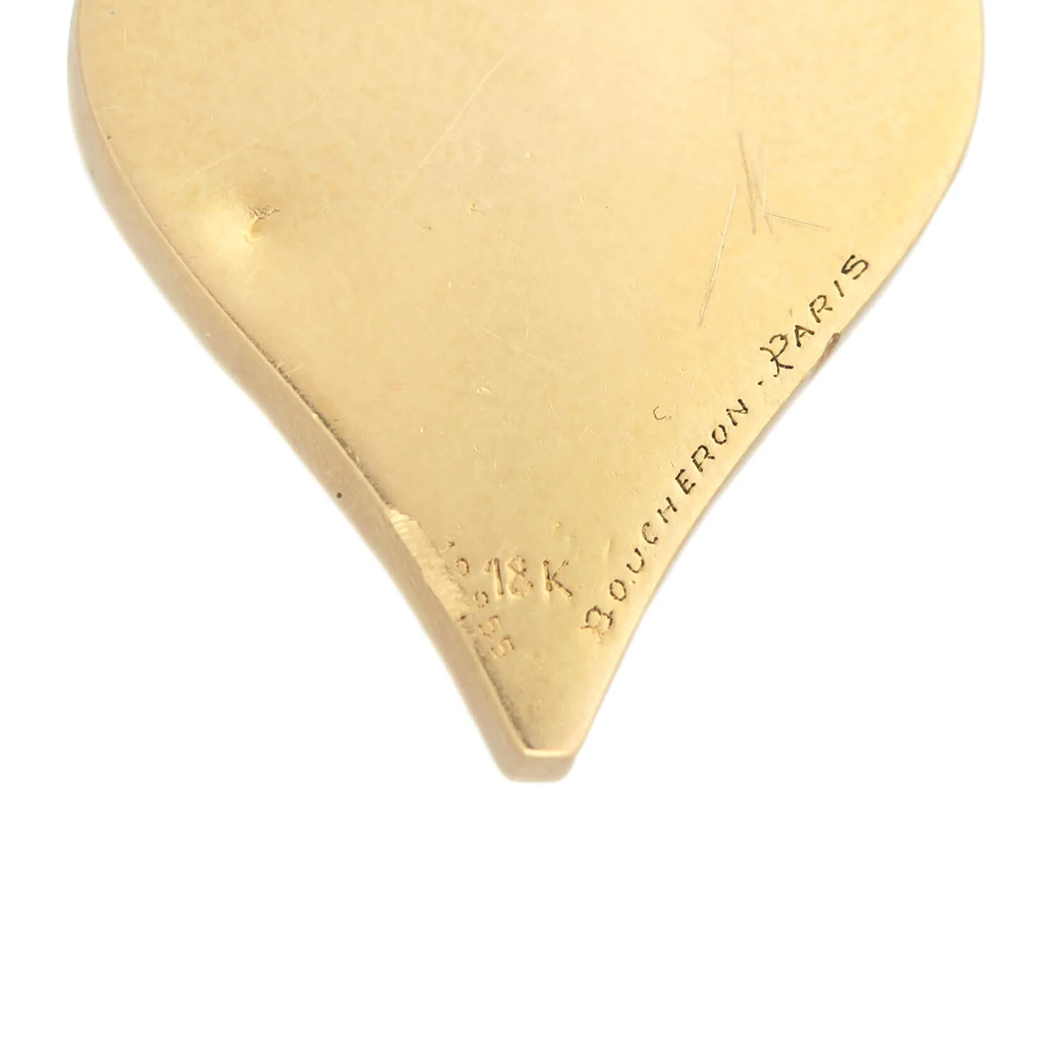 Vintage 18k BOUCHERON Heart Lock Pin/Pendant w/18k Snake Chain - Image 5