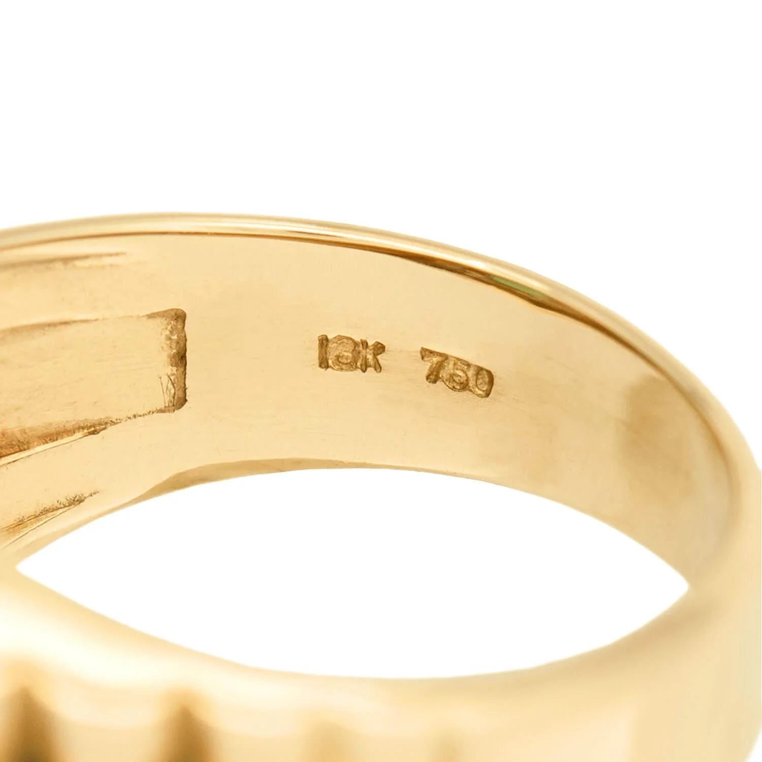Vintage 18k Emerald Diamond Ring - Image 6