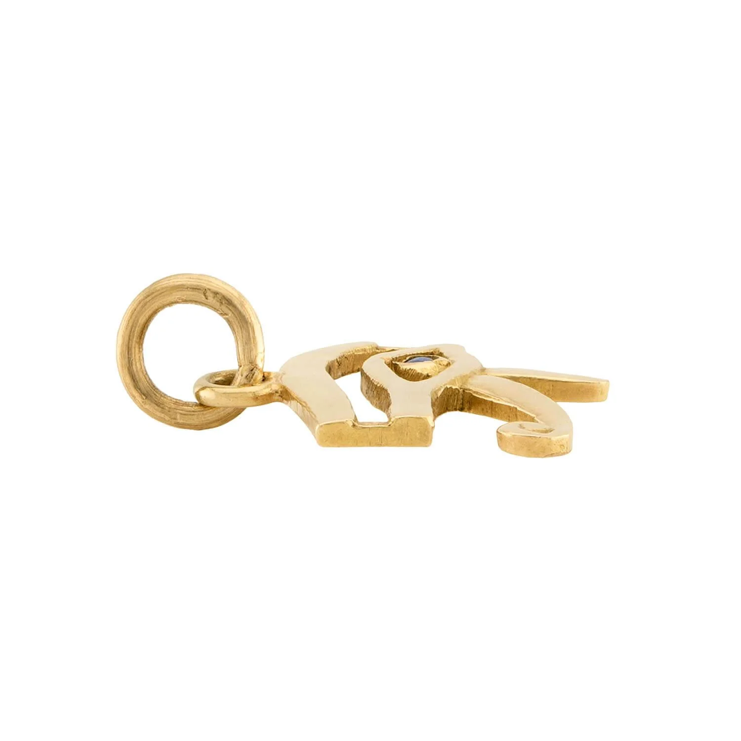Vintage 18k Enamel Eye of Horus Pendant/Charm - Image 2