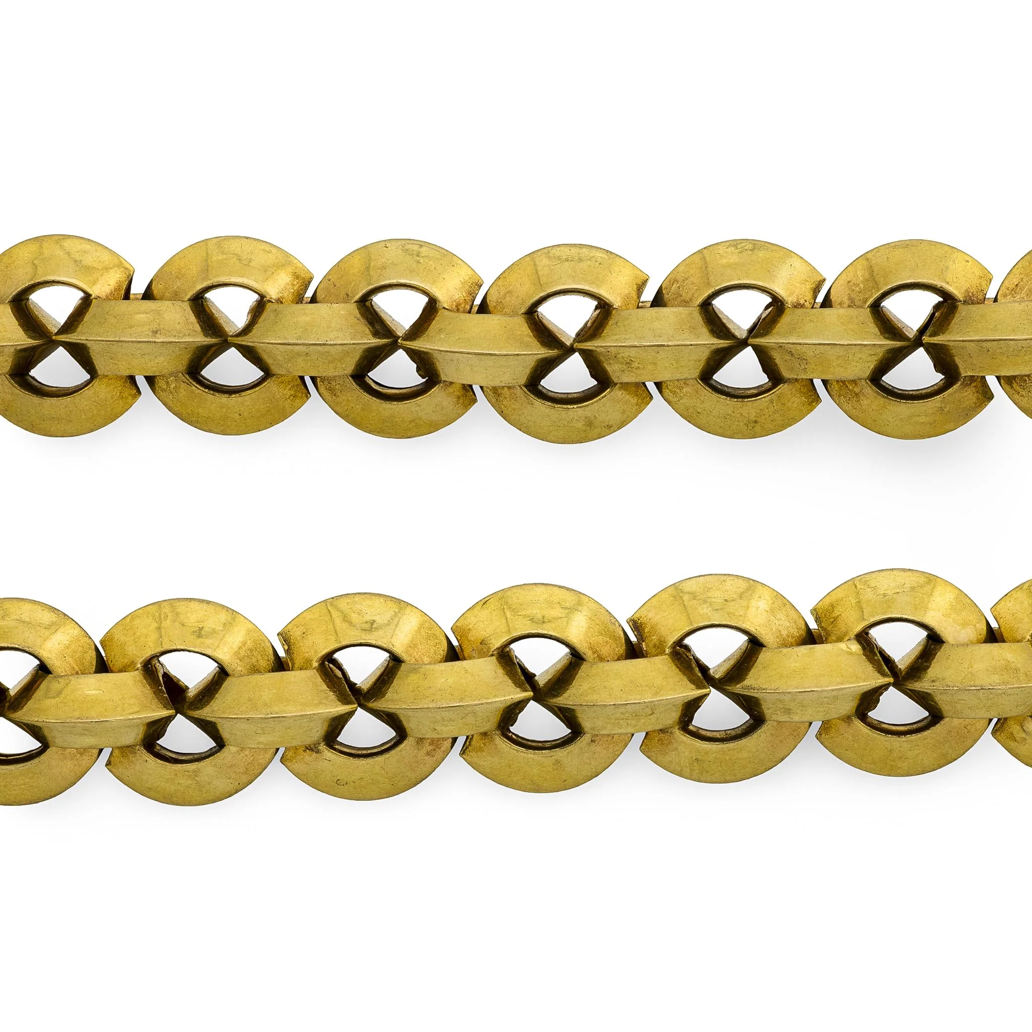 Vintage 18k Gold Rolo Link Necklace 25" - Image 3