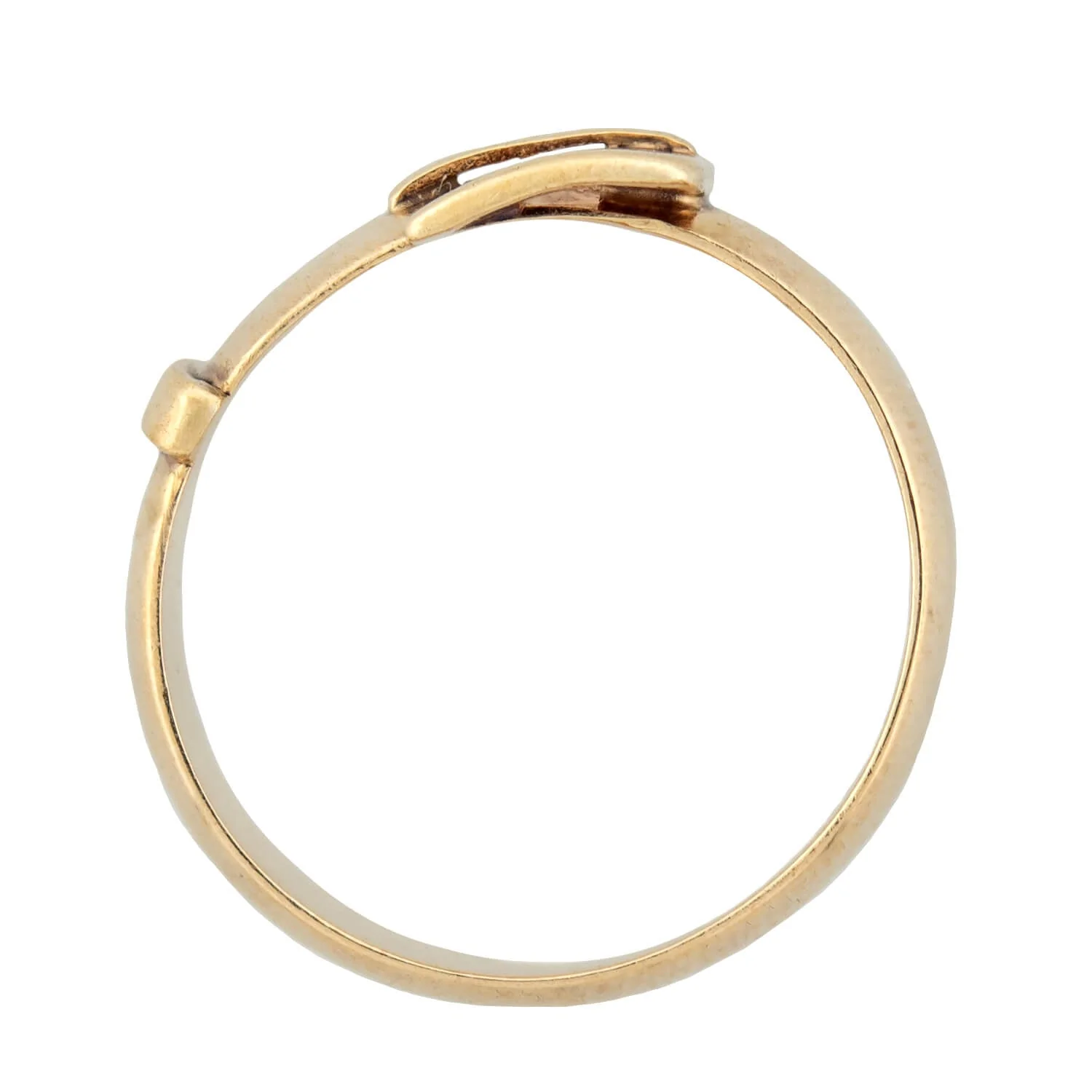 Vintage 9k English Buckle Ring - Image 3