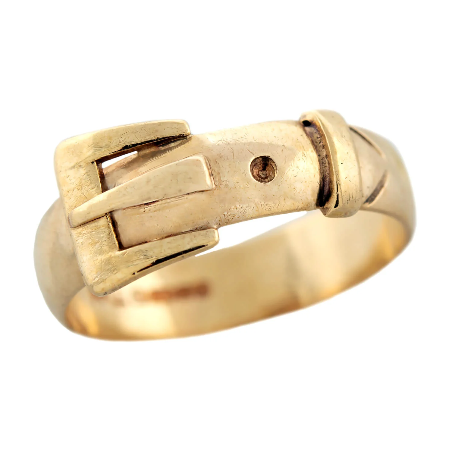 Vintage 9k English Buckle Ring - Image 4