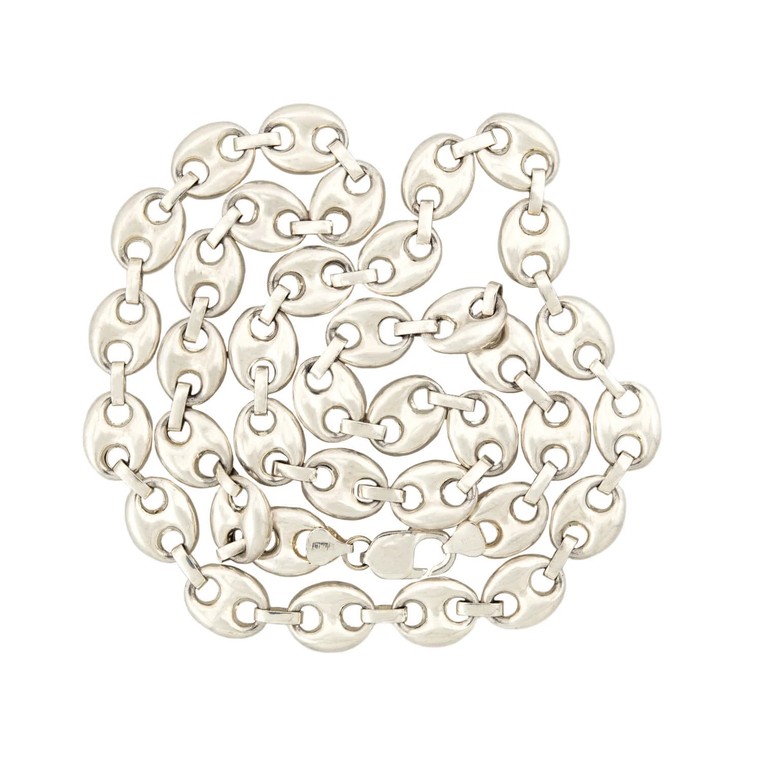 Vintage Italian Sterling Silver Gucci Link Necklace - Image 4