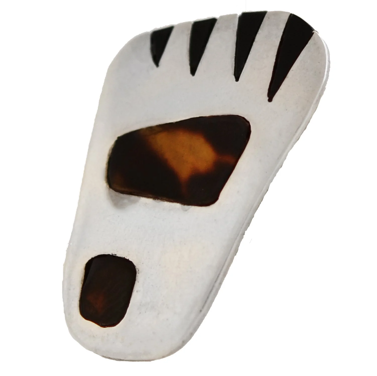 Vintage Mexican Taxco Sterling Tortoise Shell "Feet" Clip Earrings - Image 4