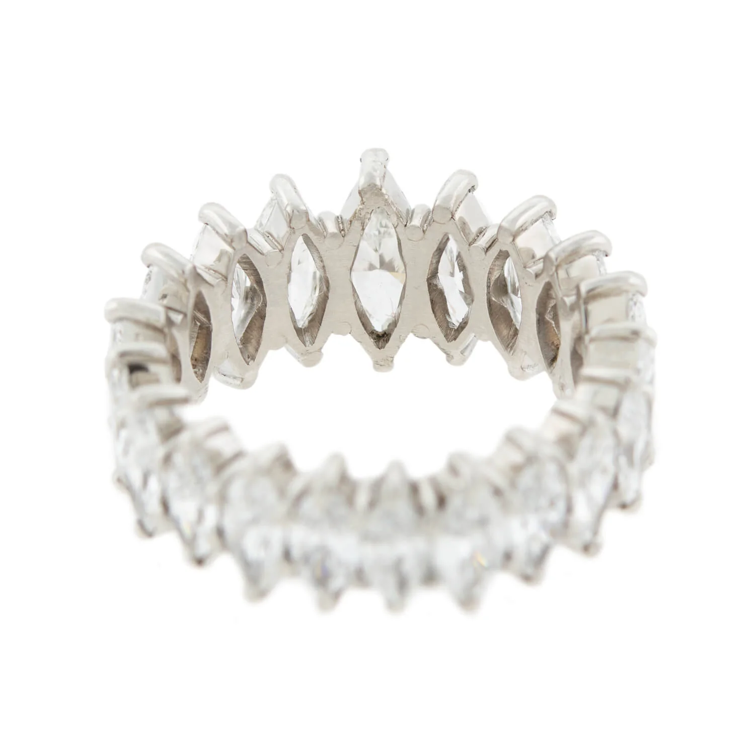 Vintage Platinum Marquise Diamond Eternity Band 7.00ctw - Image 5