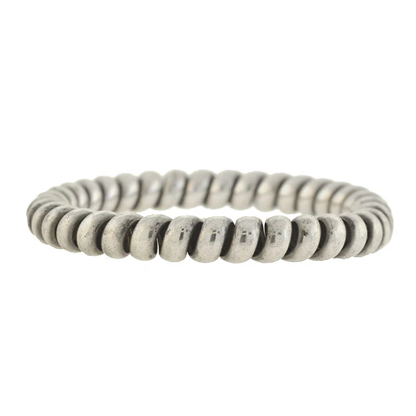 ANTON MICHELSEN Vintage Scandinavian Silver Coiled Bangle Bracelet - Image 3
