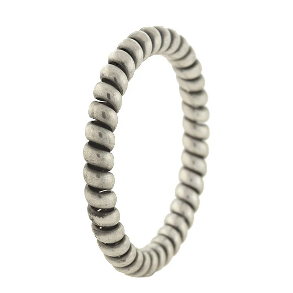 ANTON MICHELSEN Vintage Scandinavian Silver Coiled Bangle Bracelet - Image 4
